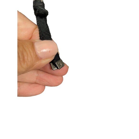 Juicy Couture Black Metallic Wet Look Zip Up Hoodie Jacket Size M Lightweight - Picture 5 of 14